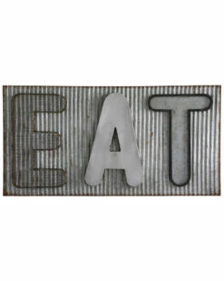 StyleCraft EAT Barn Tin Metal Wall Decor Home Mirrors & Wall Art