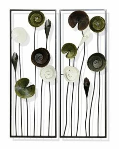StyleCraft Set Of 2 Metal Wall Sculptures Home Mirrors & Wall Art