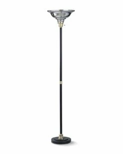 StyleCraft Eliseo Floor Lamp Black And Antique Brass Metal Home Floor Lamps