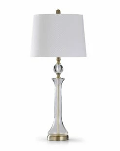 Stylecraft Steel & Glass Table Lamp Home Table & Desk Lamps