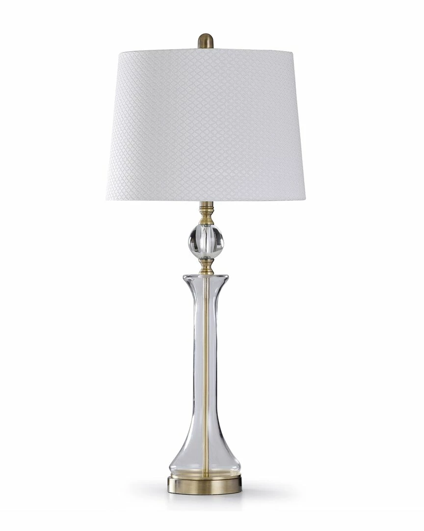 Stylecraft Steel & Glass Table Lamp Home Table & Desk Lamps