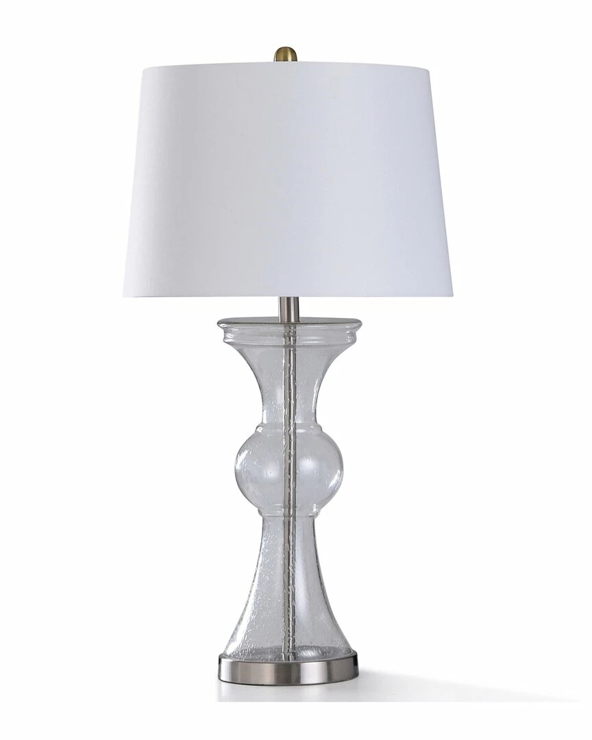 Stylecraft Steel & Glass Table Lamp Home Table & Desk Lamps