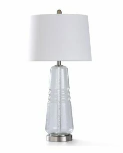 Stylecraft Steel & Glass Table Lamp Home Table & Desk Lamps