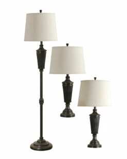 StyleCraft Set Of 3 Lamps Home Table & Desk Lamps